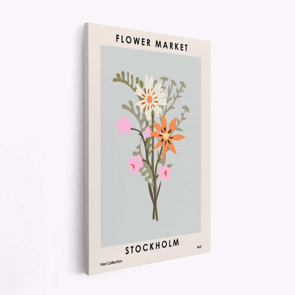 Canvas taulu - Flower Market Stockholm