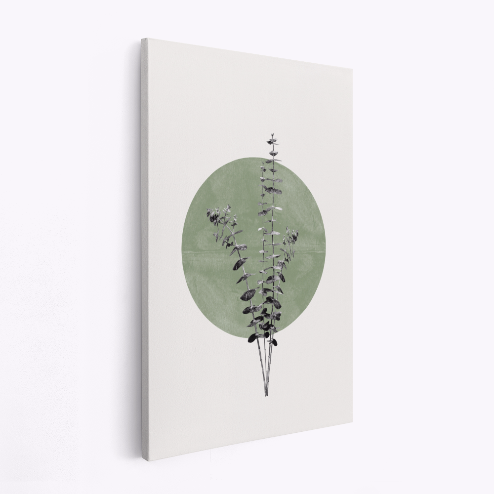 Canvas taulu - Eucalyptus and Green Moon