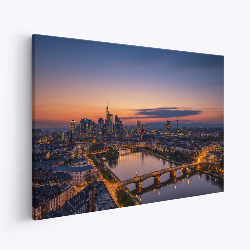 Canvas taulu - Frankfurt Skyline at sunset