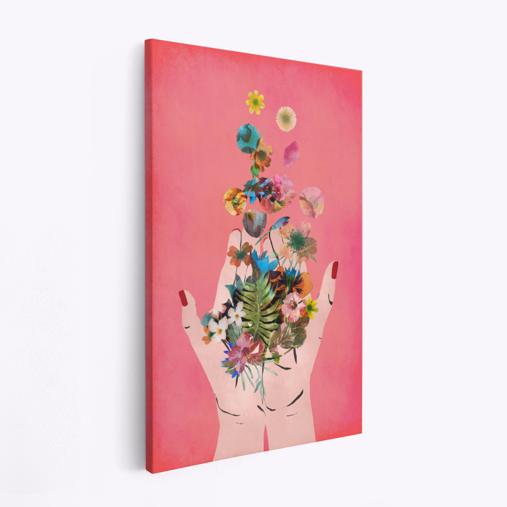 Canvas taulu - Frida`s Hand`s (Pink Version)