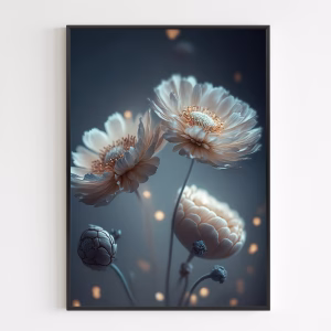 Juliste - Flowers At Night