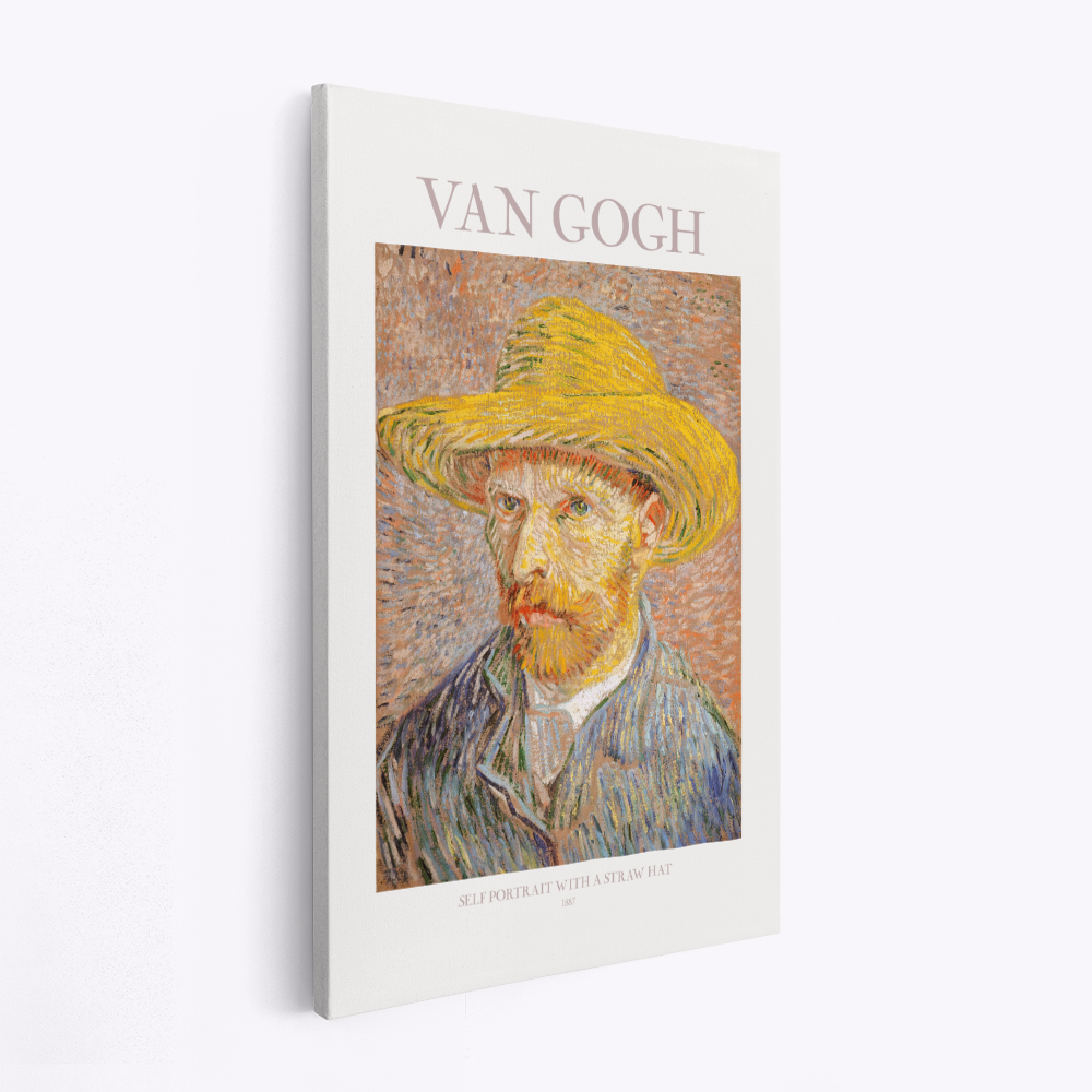 Canvas taulu - Self Portrait With Straw Hat