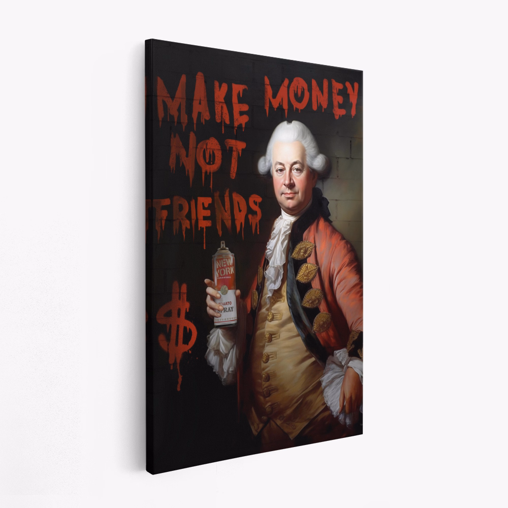 Canvas taulu - Make Money Not Friends