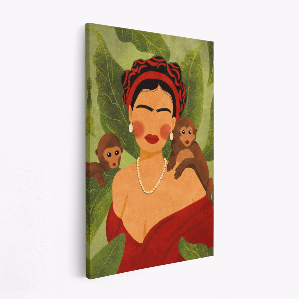 Canvas taulu - Frida and Monkeys